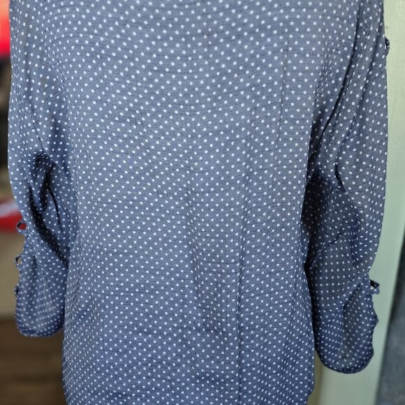 Gray Polk-a-Dot Blouse - Picture 3 of 4